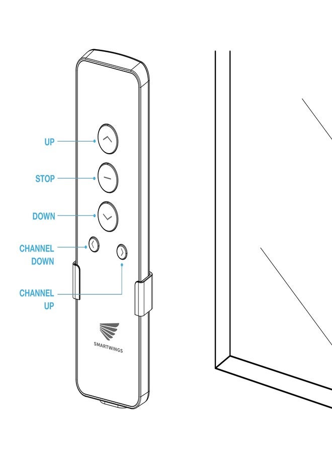 Smartwings Roller Shades Blinds Accessories 5-Channel Remote Control，White - Image 3